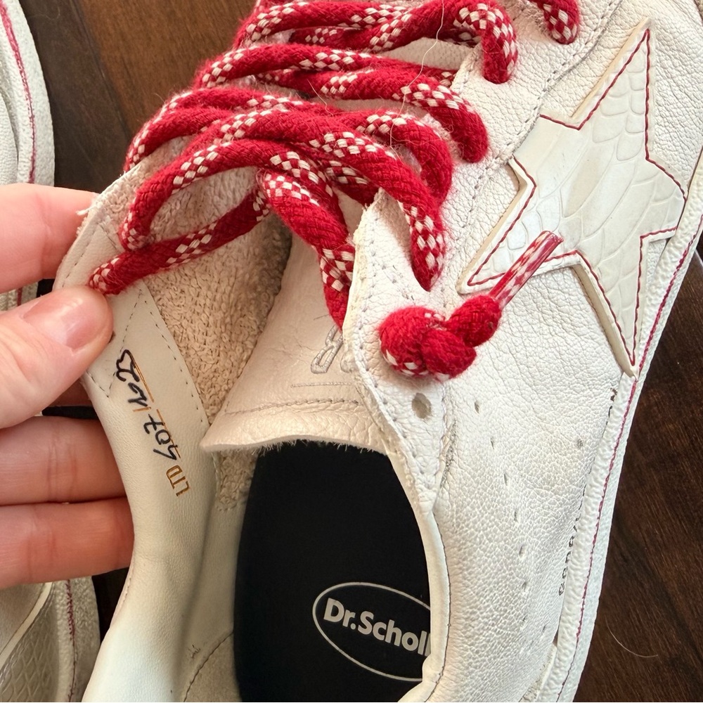 Golden Goose White and Red Ballstars - Picture 7 of 8